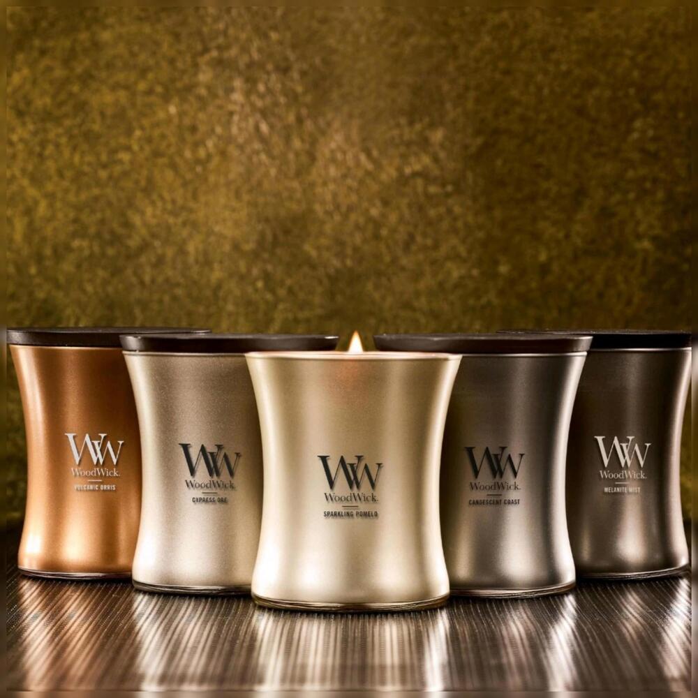 WoodWick Shimmering Spice 9.7oz Candle Crackling Wick Precious Metals Collection - Picture 6 of 7